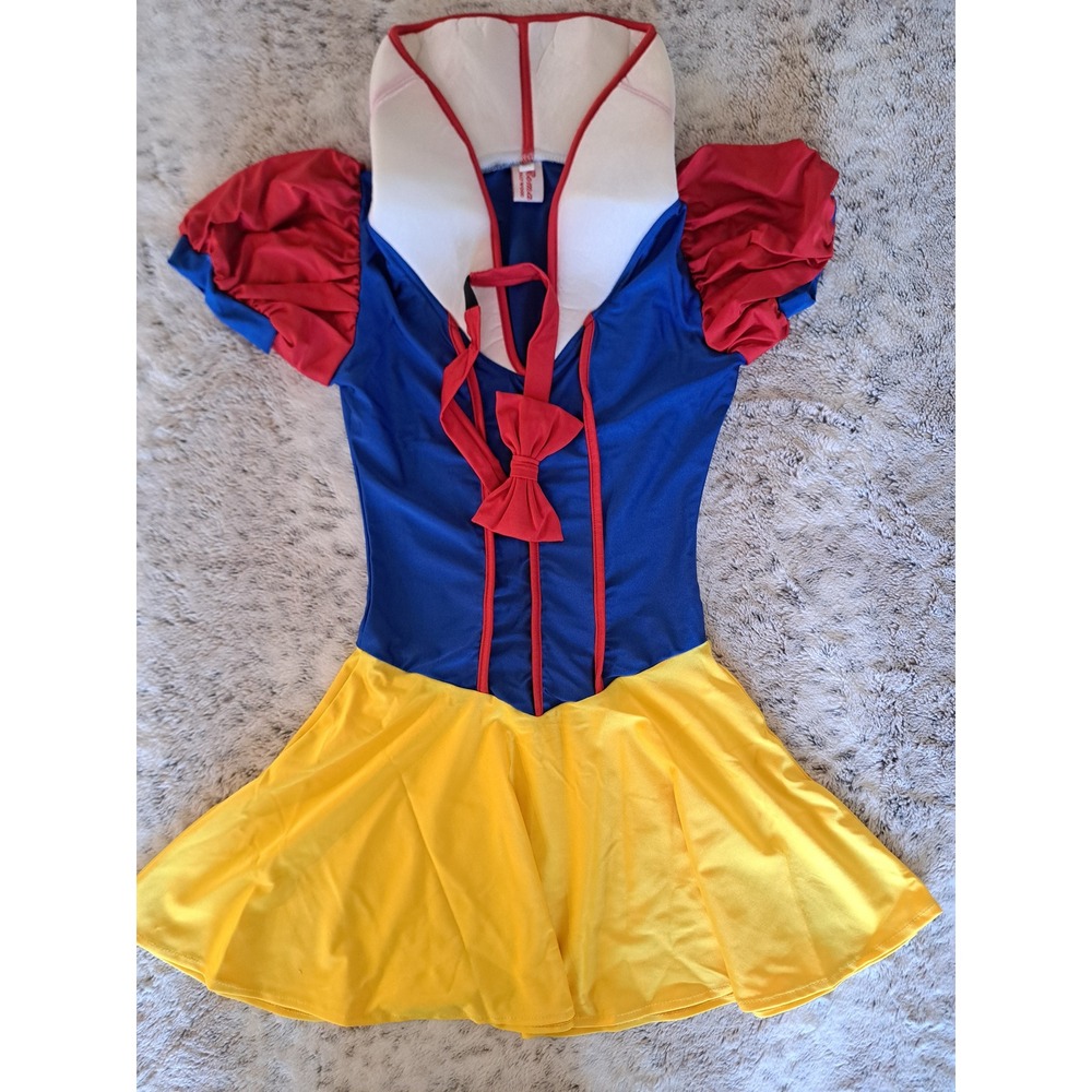 Roma‎ Costume Snow White Princess Dress Blue Yellow Red Puff Sleeve Size M/L NEW